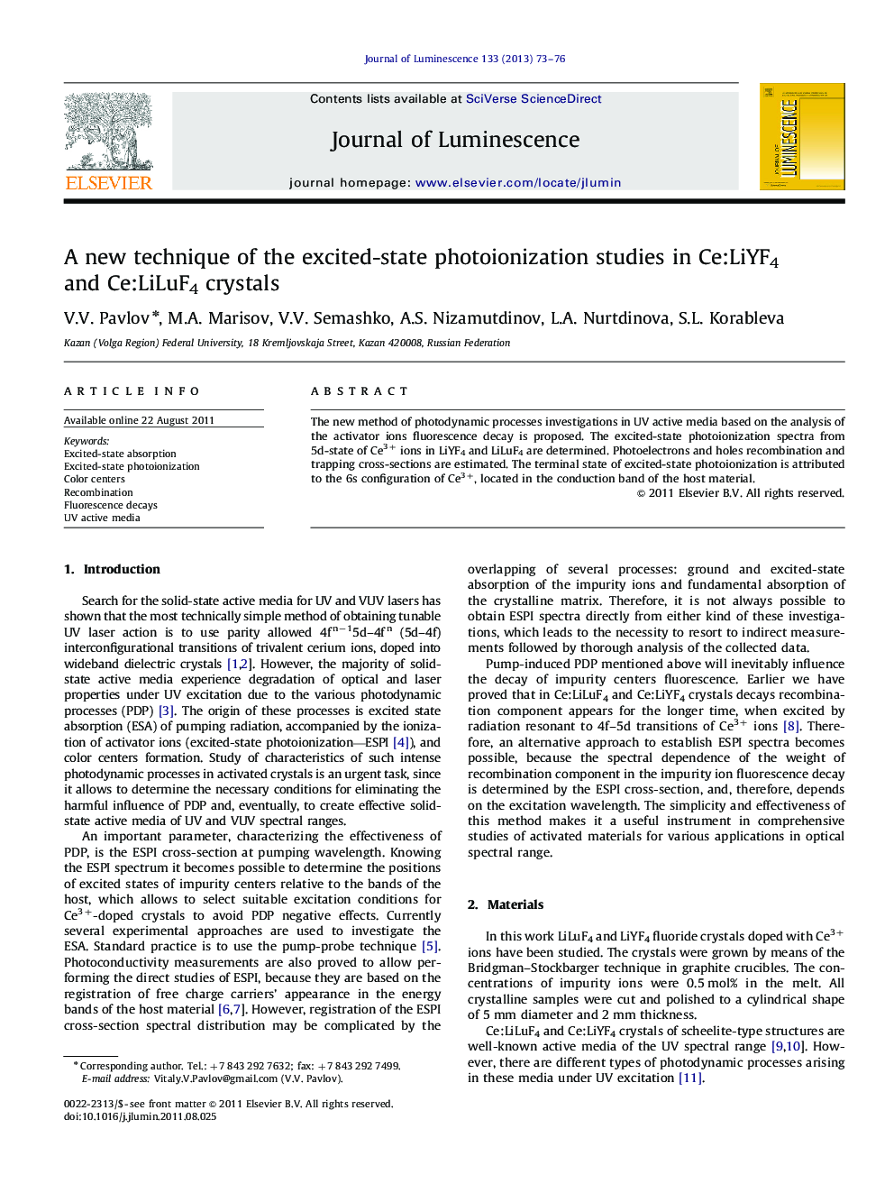 A new technique of the excited-state photoionization studies in Ce:LiYF4 and Ce:LiLuF4 crystals