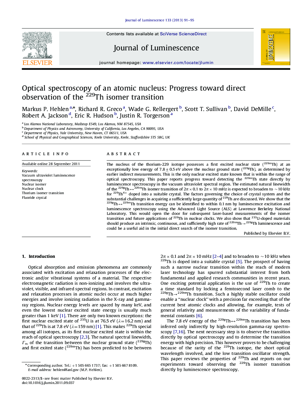 Optical spectroscopy of an atomic nucleus: Progress toward direct observation of the 229Th isomer transition