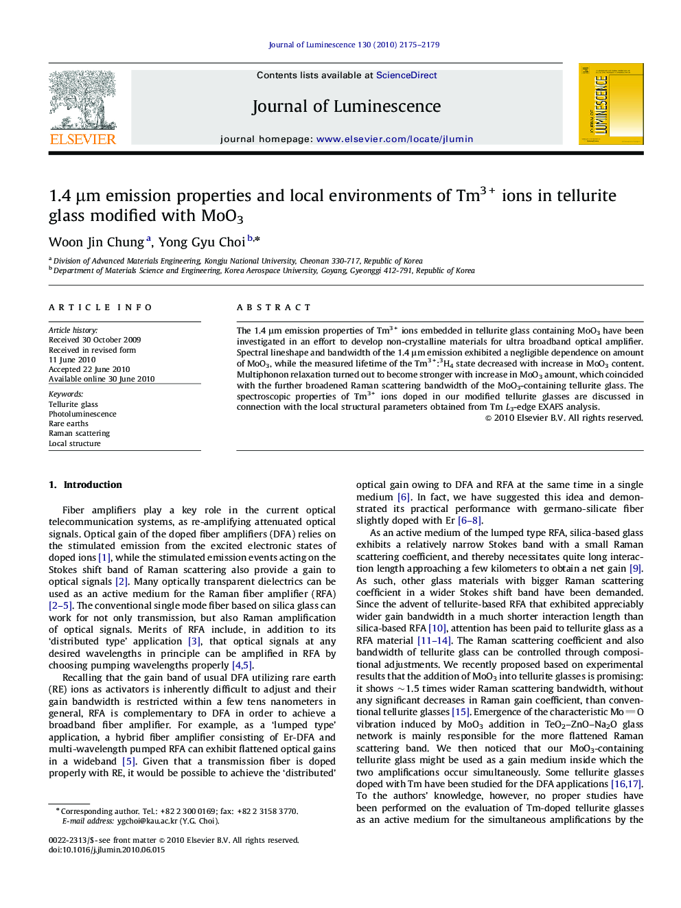 1.4Â Î¼m emission properties and local environments of Tm3+ ions in tellurite glass modified with MoO3