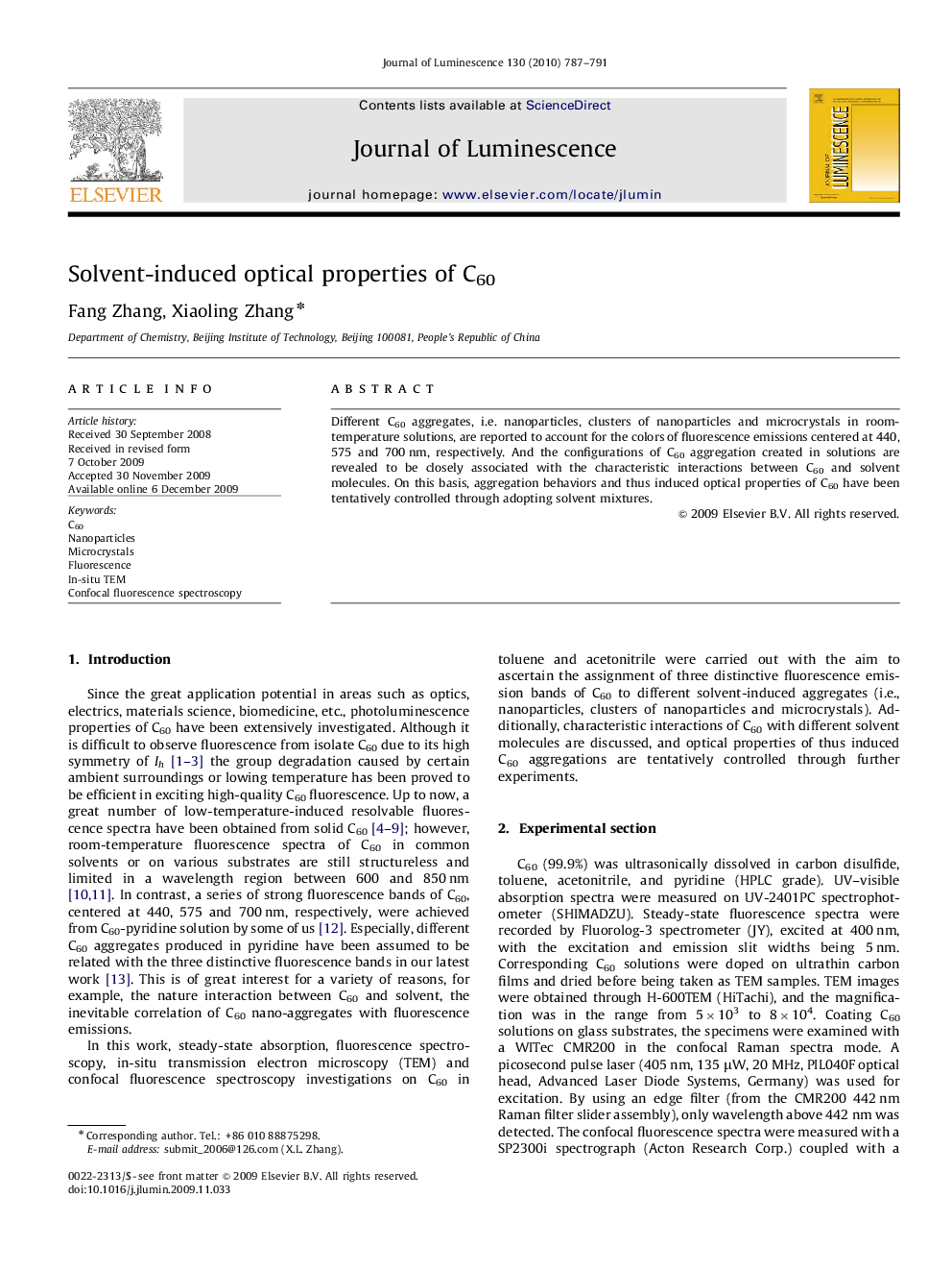 Solvent-induced optical properties of C60