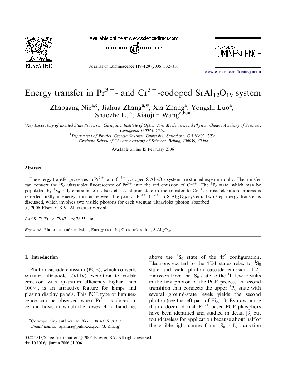 Energy transfer in Pr3+- and Cr3+-codoped SrAl12O19 system