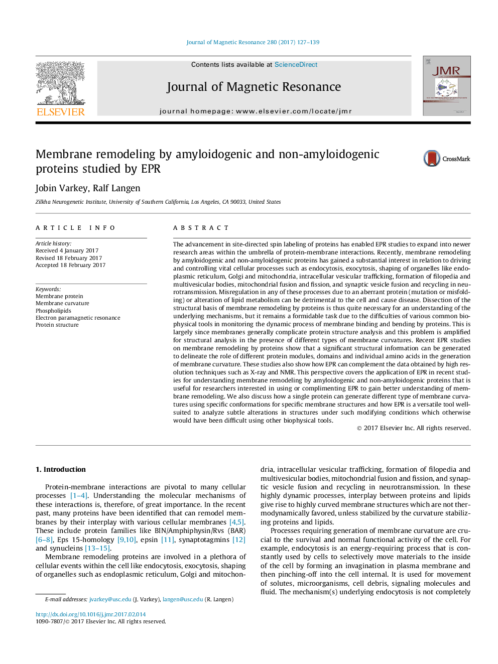 Membrane remodeling by amyloidogenic and non-amyloidogenic proteins studied by EPR