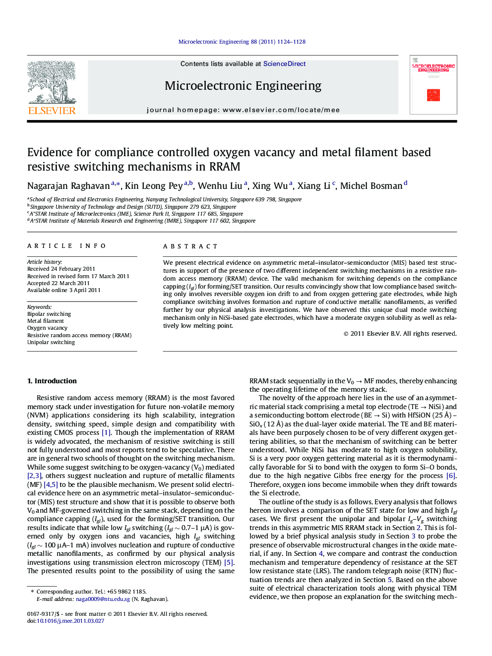 Evidence for compliance controlled oxygen vacancy and metal filament based resistive switching mechanisms in RRAM