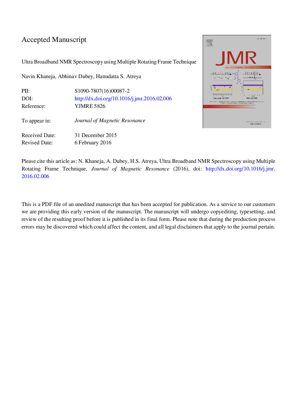 Ultra broadband NMR spectroscopy using multiple rotating frame technique