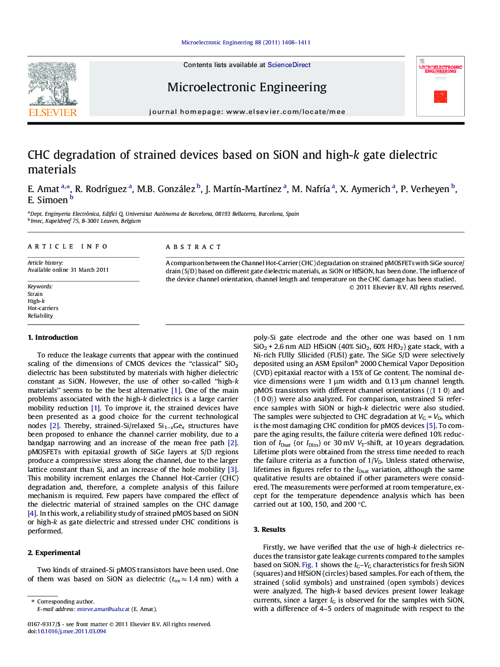 CHC degradation of strained devices based on SiON and high-k gate dielectric materials