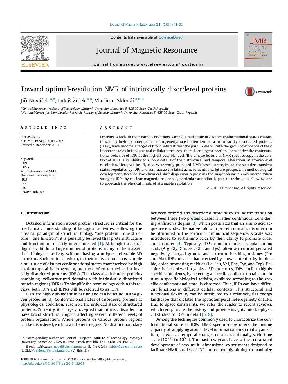 Toward optimal-resolution NMR of intrinsically disordered proteins