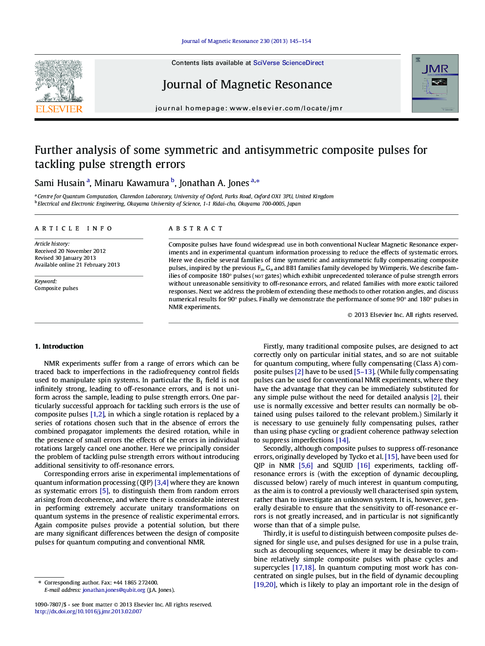 Further analysis of some symmetric and antisymmetric composite pulses for tackling pulse strength errors