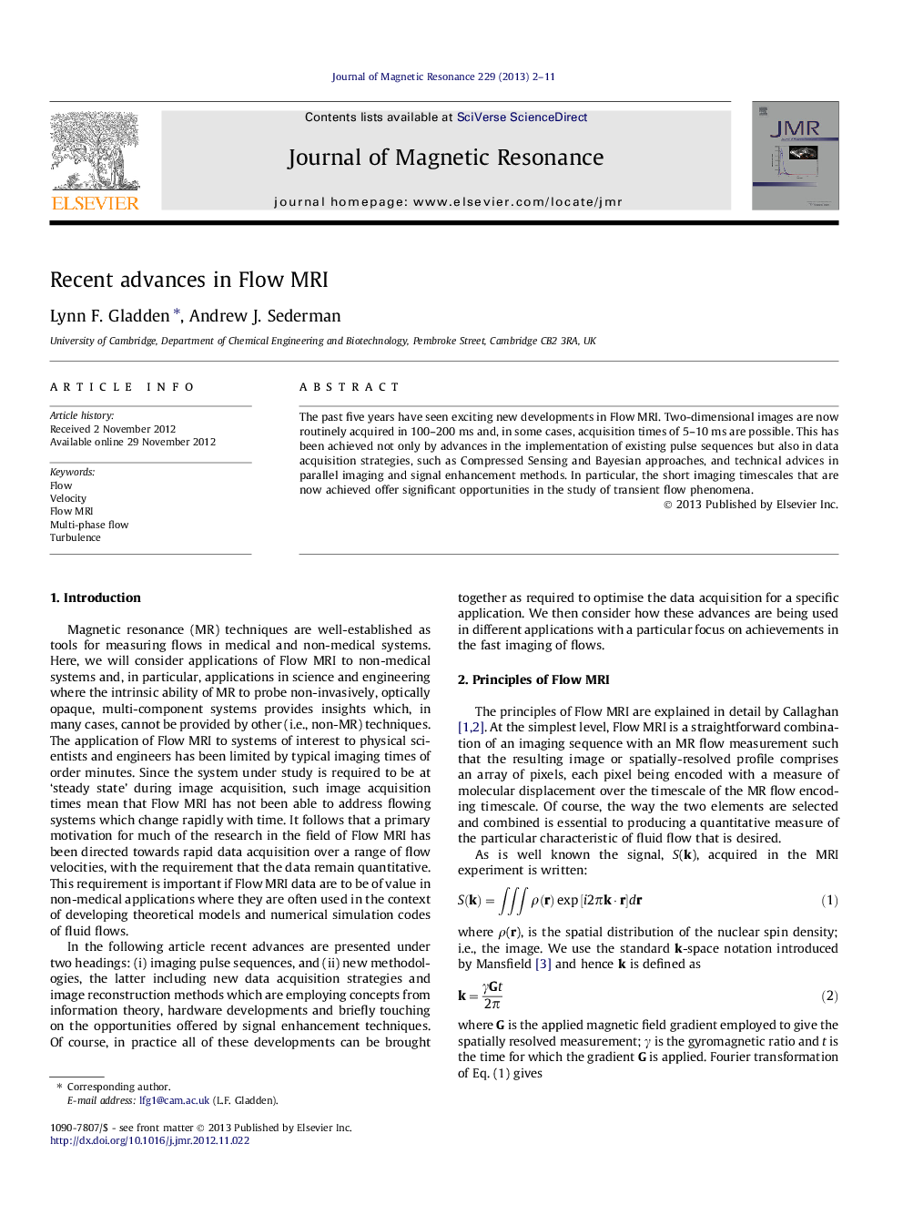 Recent advances in Flow MRI