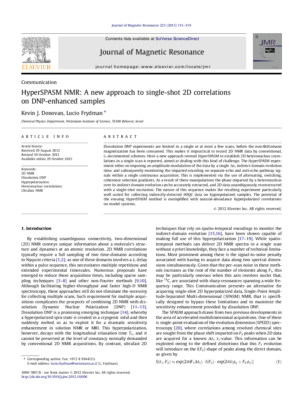 HyperSPASM NMR: A new approach to single-shot 2D correlations on DNP-enhanced samples