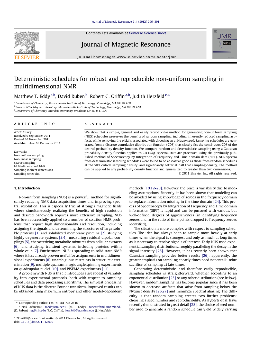 Deterministic schedules for robust and reproducible non-uniform sampling in multidimensional NMR