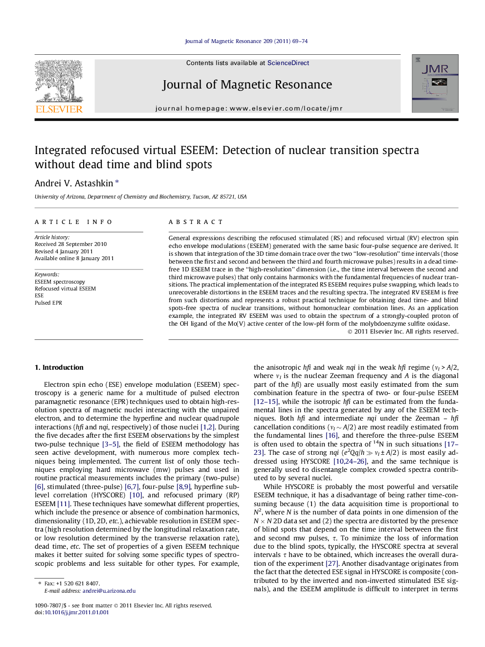 Integrated refocused virtual ESEEM: Detection of nuclear transition spectra without dead time and blind spots