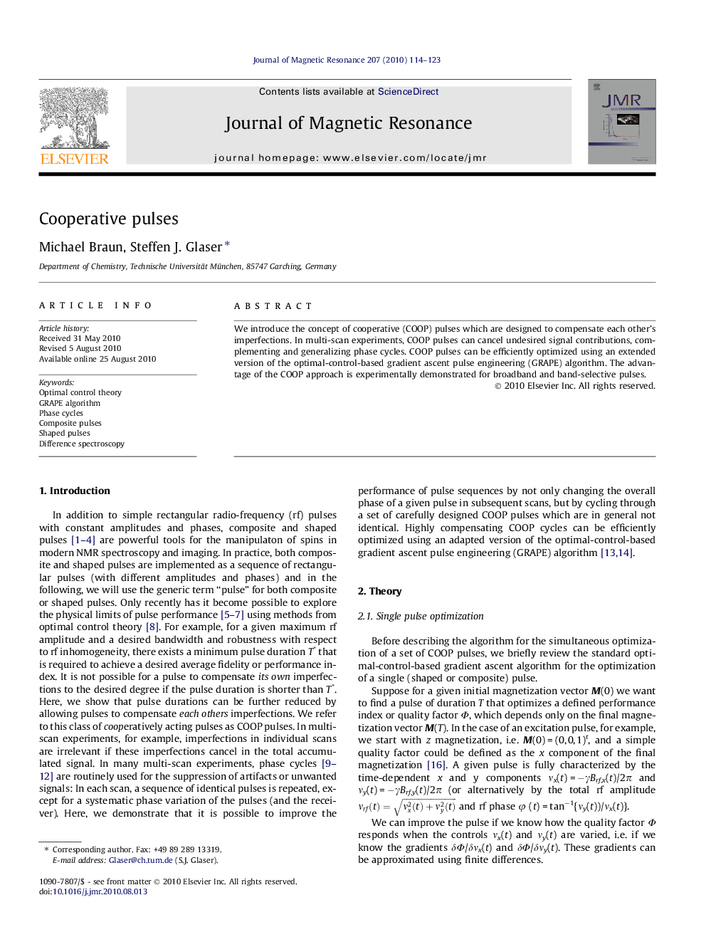 Cooperative pulses