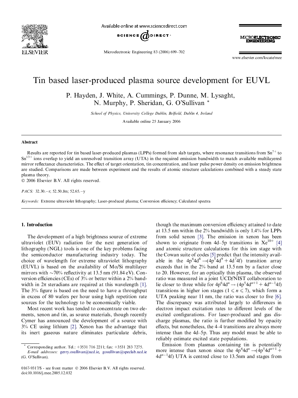 Tin based laser-produced plasma source development for EUVL