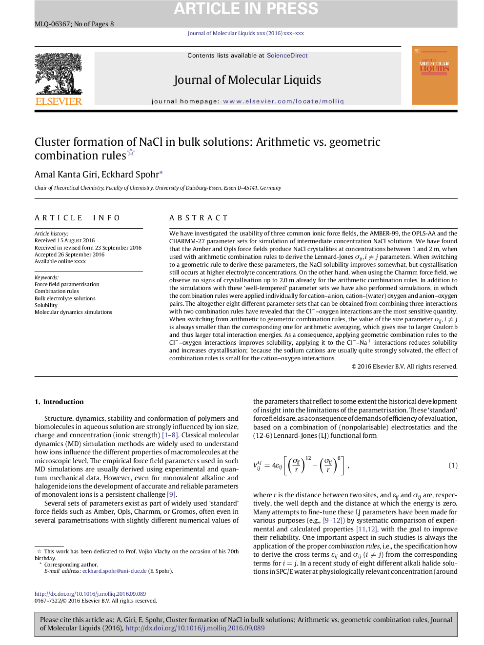 Cluster formation of NaCl in bulk solutions: Arithmetic vs. geometric combination rules