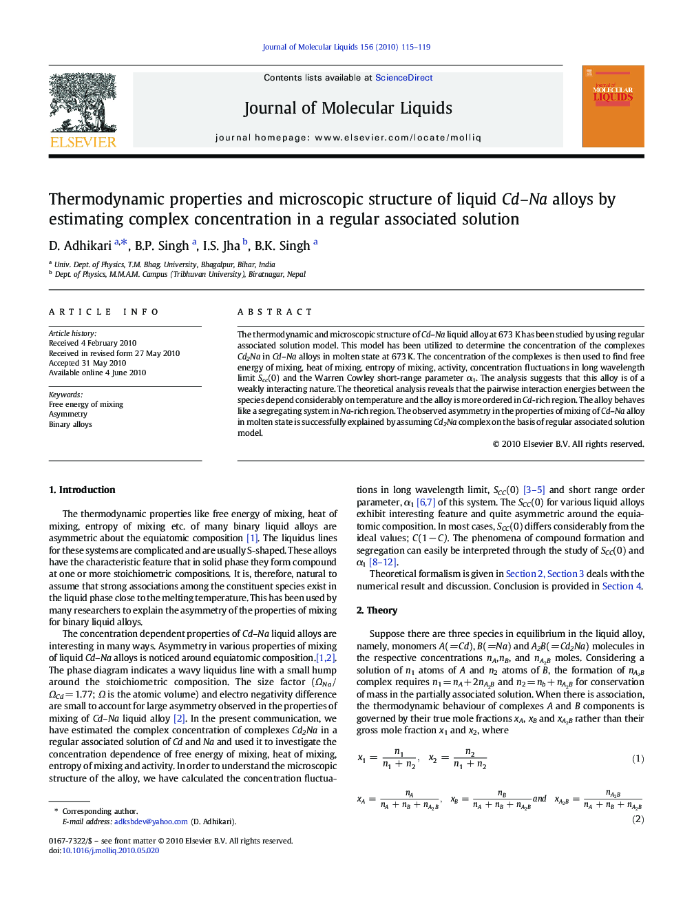 Thermodynamic properties and microscopic structure of liquid Cd-Na alloys by estimating complex concentration in a regular associated solution