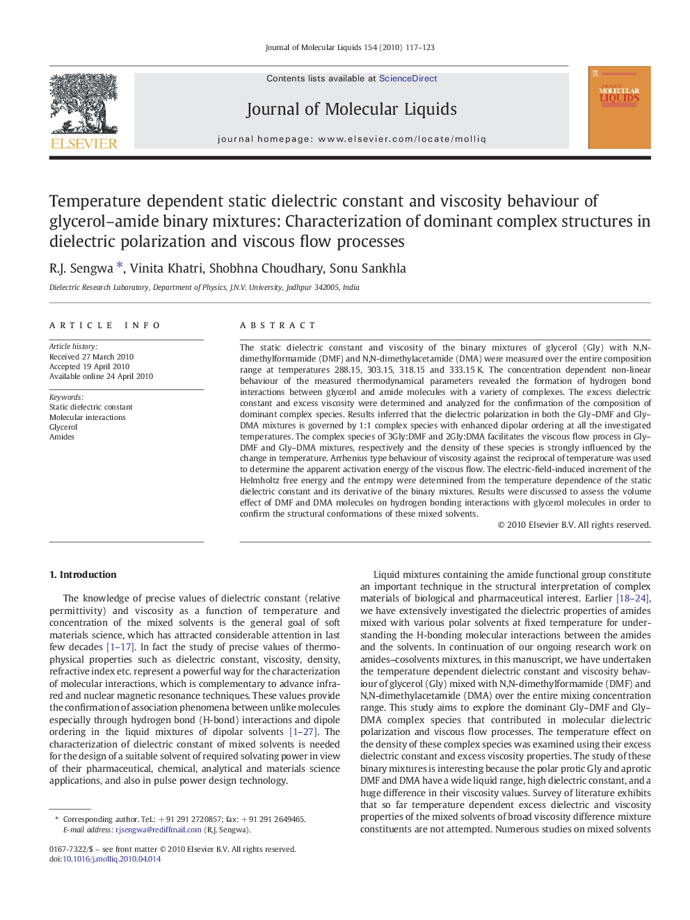 Temperature dependent static dielectric constant and viscosity behaviour of glycerol-amide binary mixtures: Characterization of dominant complex structures in dielectric polarization and viscous flow processes