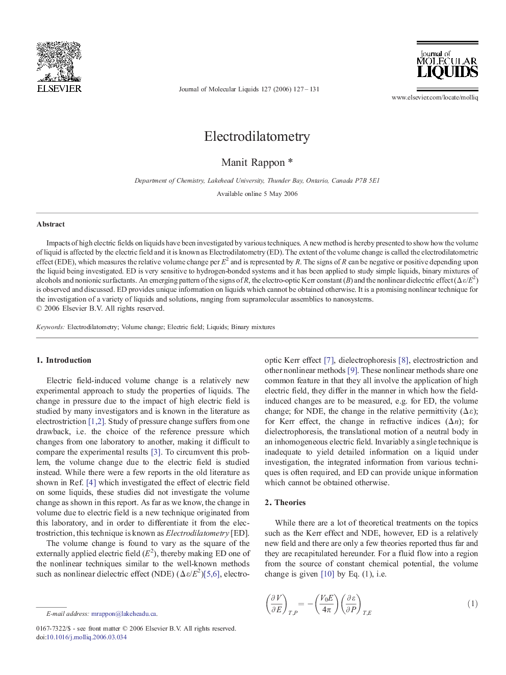 Electrodilatometry