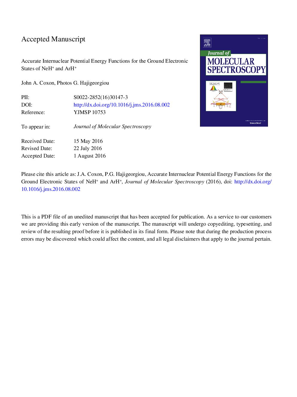 Accurate internuclear potential energy functions for the ground electronic states of NeH+ and ArH+