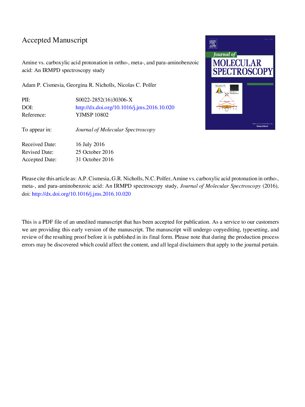 Amine vs. carboxylic acid protonation in ortho-, meta-, and para-aminobenzoic acid: An IRMPD spectroscopy study