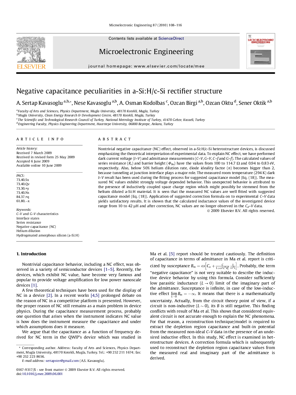 Negative capacitance peculiarities in a-Si:H/c-Si rectifier structure