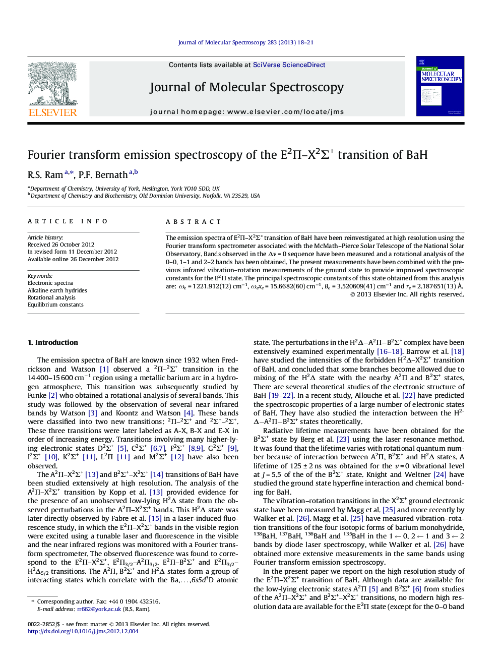 Fourier transform emission spectroscopy of the E2Î -X2Î£+ transition of BaH