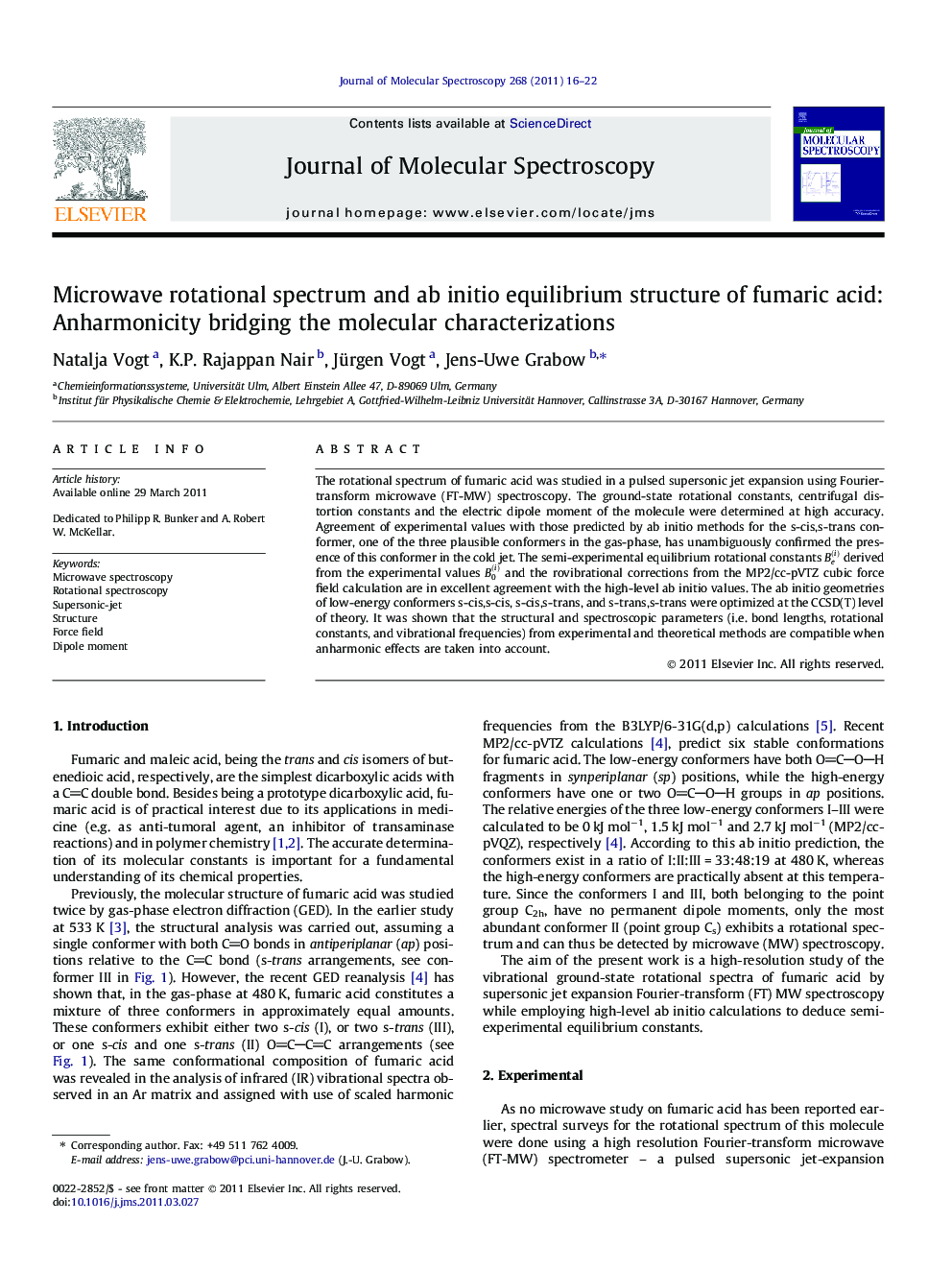 Microwave rotational spectrum and ab initio equilibrium structure of fumaric acid: Anharmonicity bridging the molecular characterizations