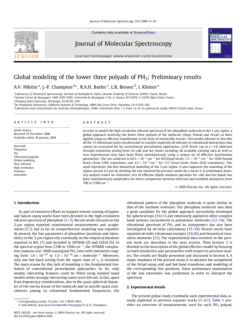 Global modeling of the lower three polyads of PH3: Preliminary results