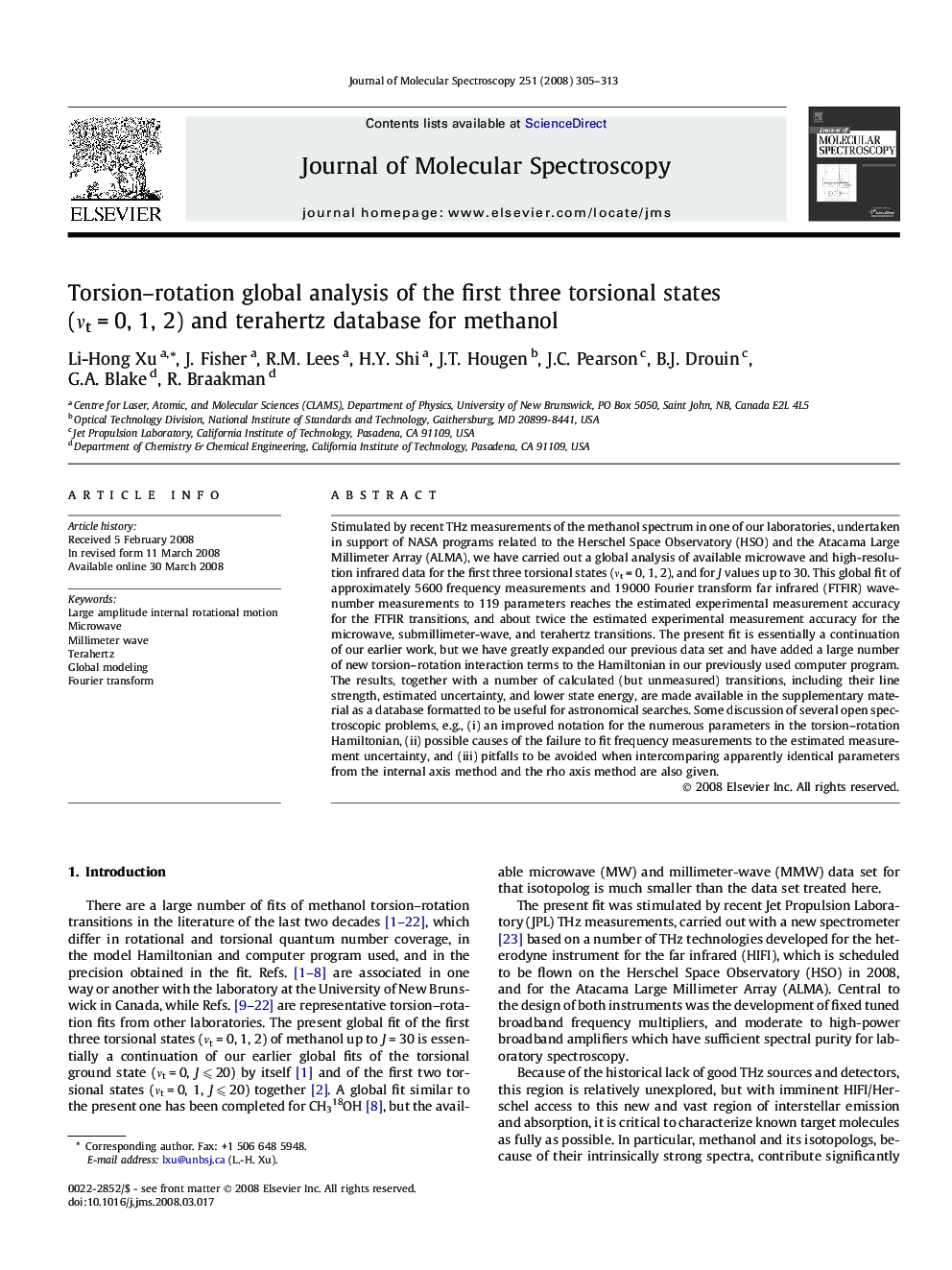 Torsion-rotation global analysis of the first three torsional states (Î½tÂ =Â 0, 1, 2) and terahertz database for methanol