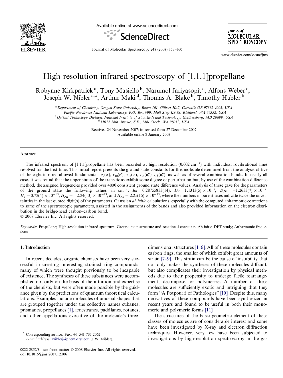 High resolution infrared spectroscopy of [1.1.1]propellane