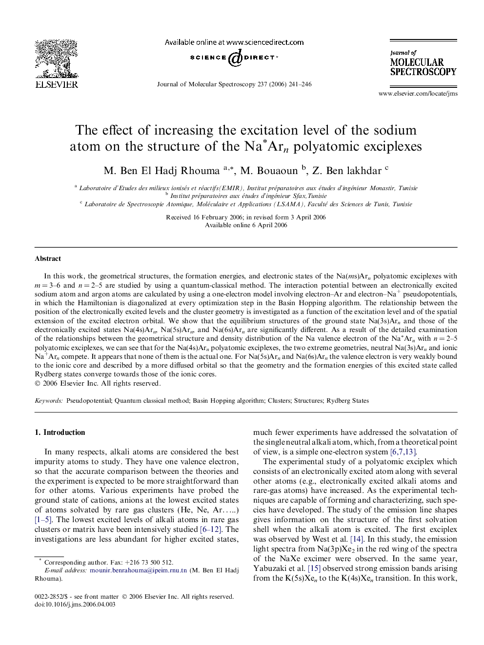 The effect of increasing the excitation level of the sodium atom on the structure of the NaâArn polyatomic exciplexes