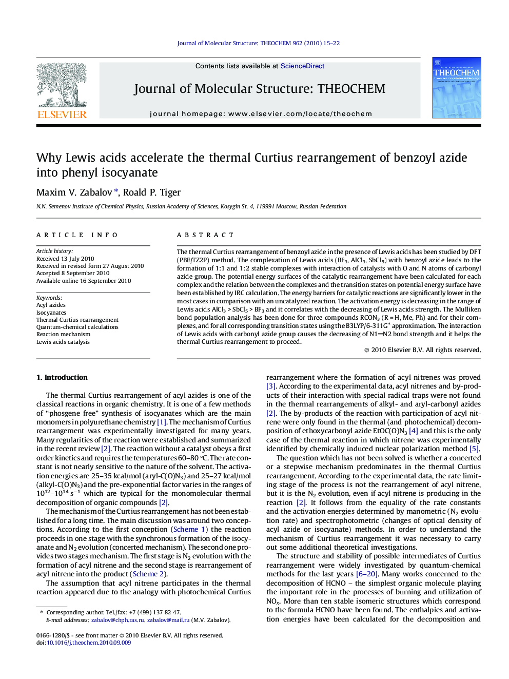 Why Lewis acids accelerate the thermal Curtius rearrangement of benzoyl azide into phenyl isocyanate