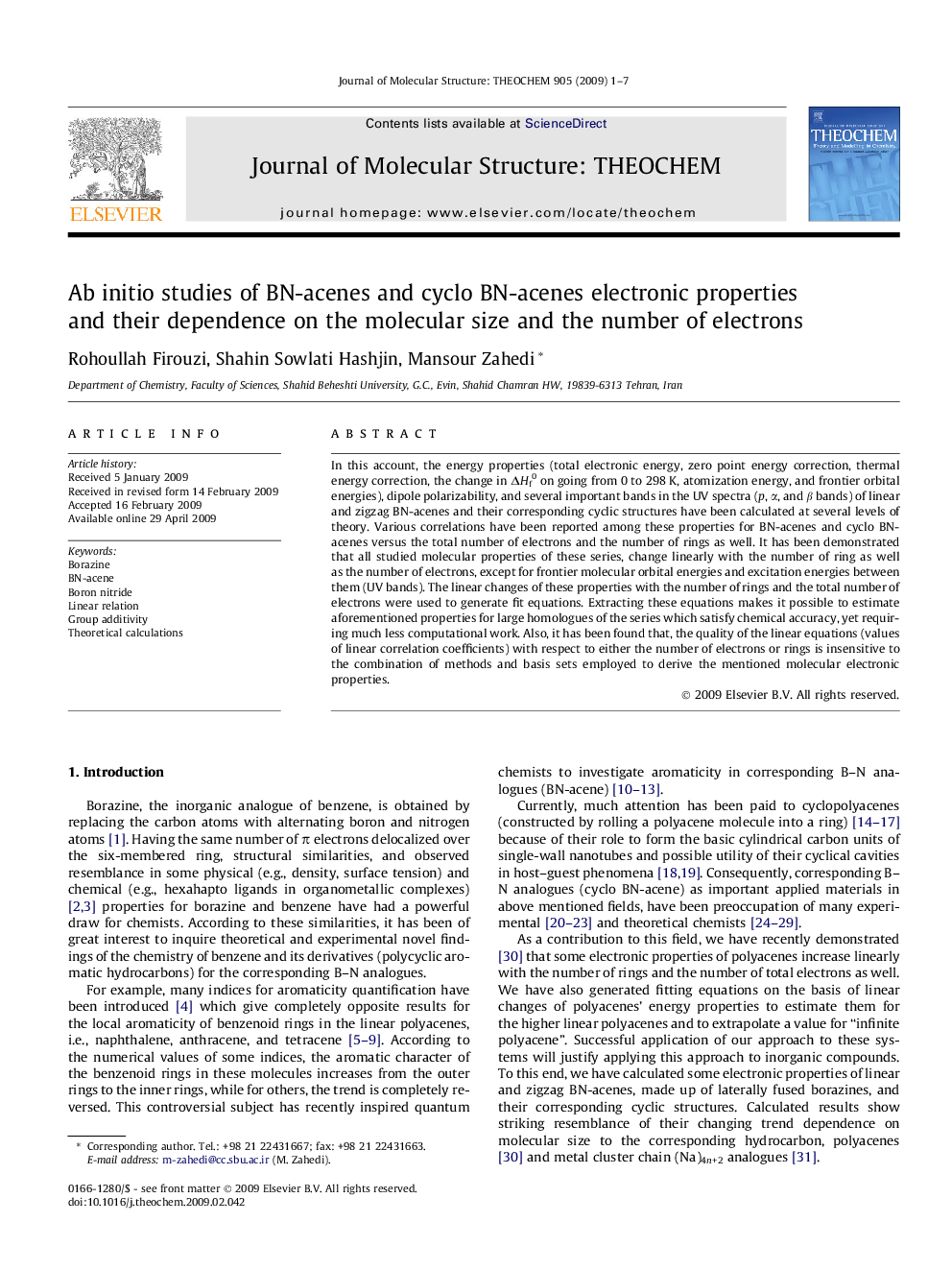 Ab initio studies of BN-acenes and cyclo BN-acenes electronic properties and their dependence on the molecular size and the number of electrons