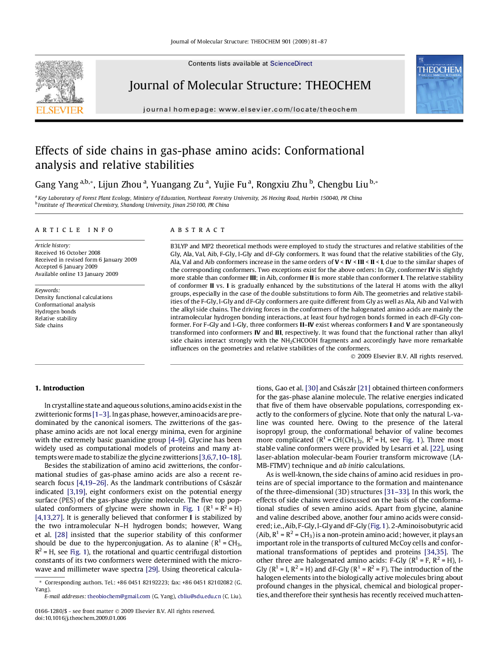 Effects of side chains in gas-phase amino acids: Conformational analysis and relative stabilities