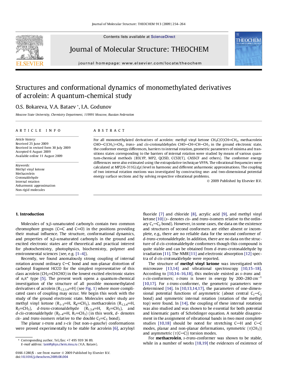 Structures and conformational dynamics of monomethylated derivatives of acrolein: A quantum-chemical study