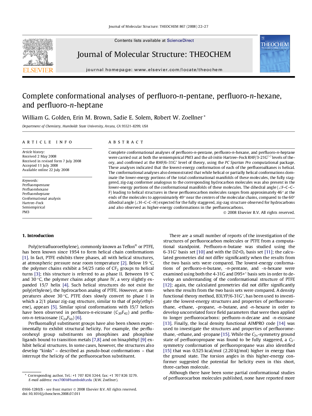 Complete conformational analyses of perfluoro-n-pentane, perfluoro-n-hexane, and perfluoro-n-heptane