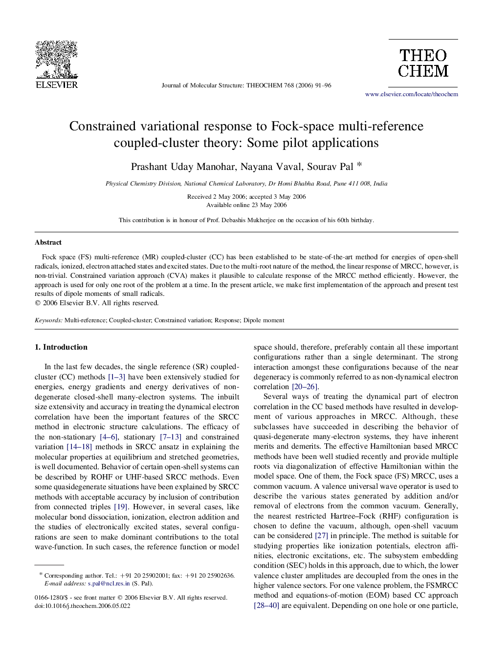 Constrained variational response to Fock-space multi-reference coupled-cluster theory: Some pilot applications