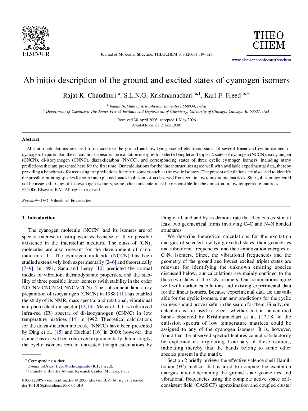 Ab initio description of the ground and excited states of cyanogen isomers