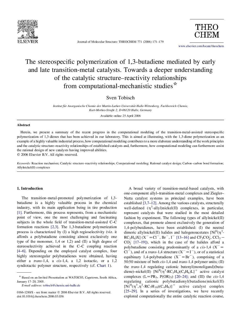The stereospecific polymerization of 1,3-butadiene mediated by early and late transition-metal catalysts. Towards a deeper understanding of the catalytic structure-reactivity relationships from computational-mechanistic studies