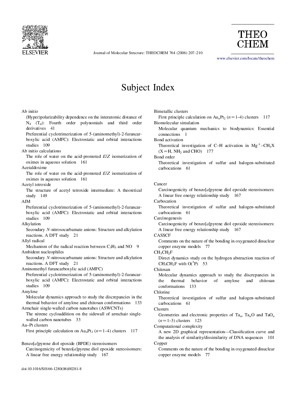 subject index