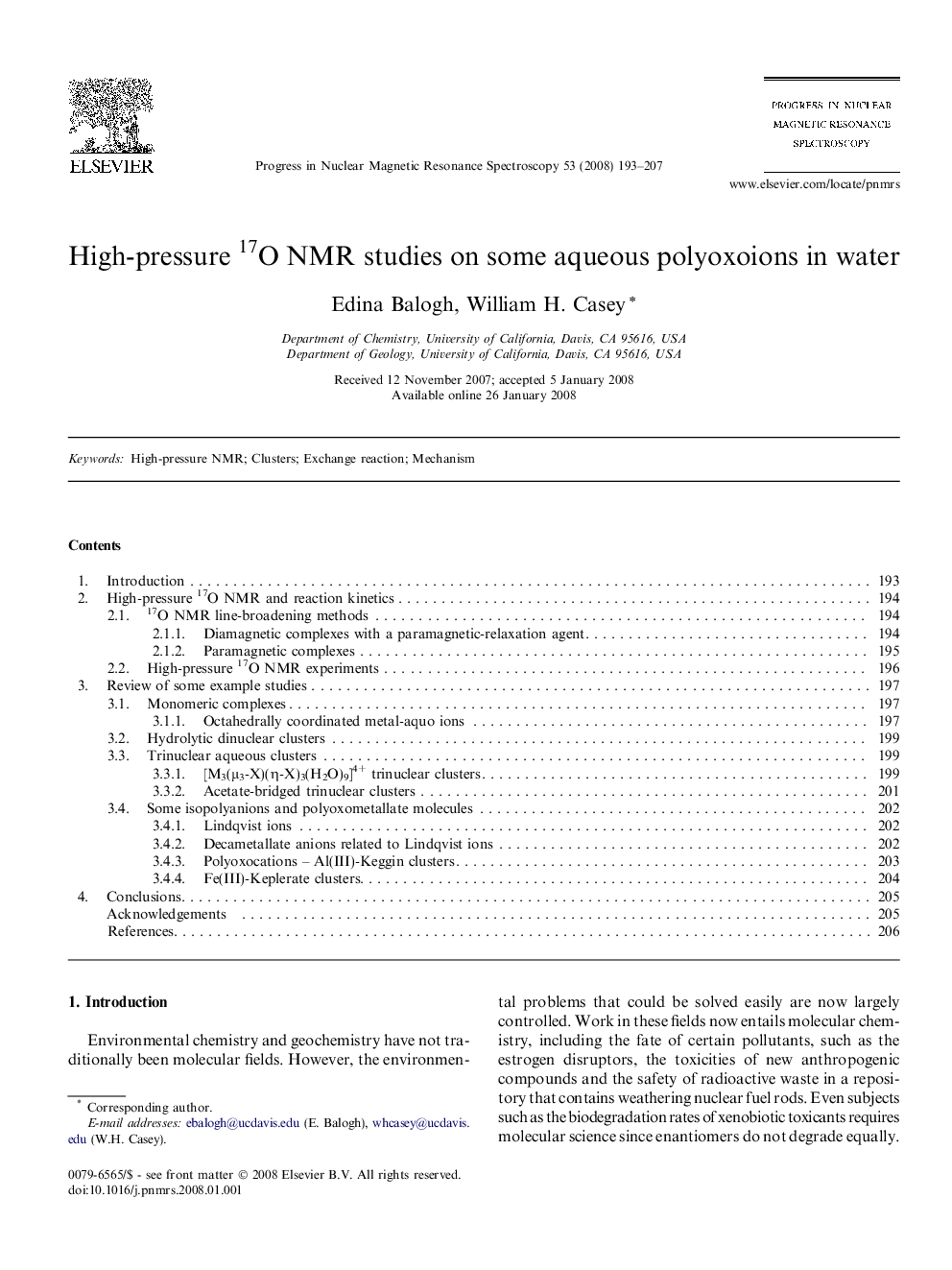 High-pressure 17O NMR studies on some aqueous polyoxoions in water