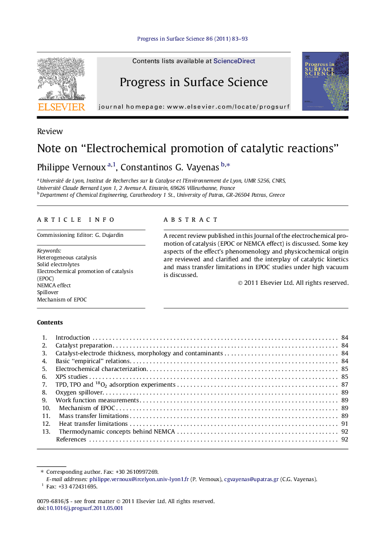 Note on “Electrochemical promotion of catalytic reactions”