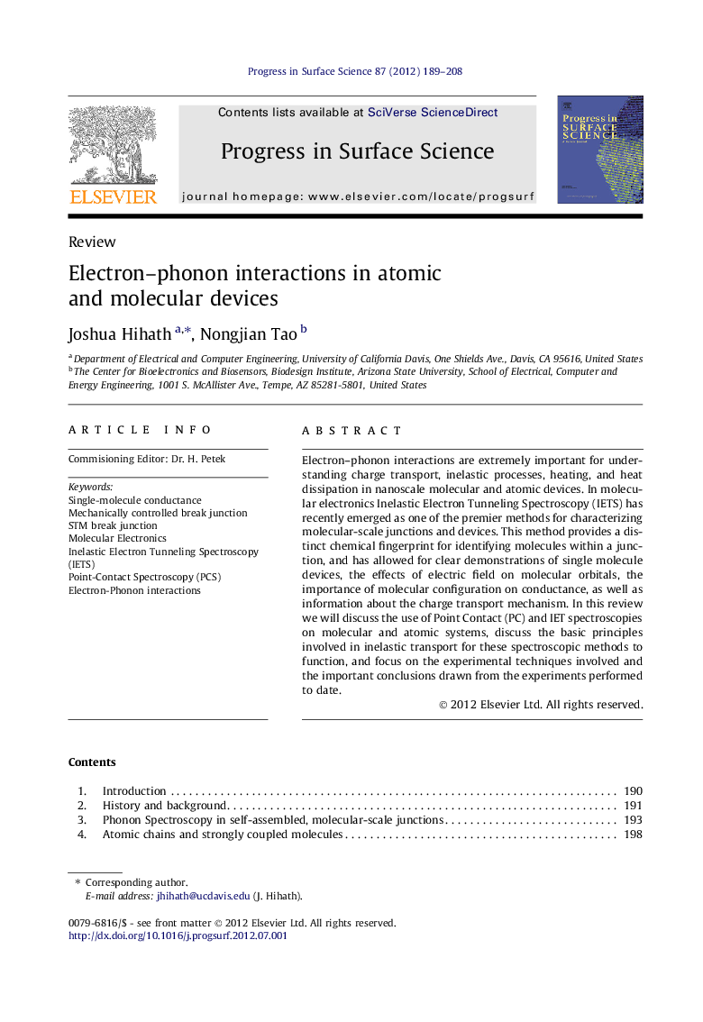 Electron-phonon interactions in atomic and molecular devices