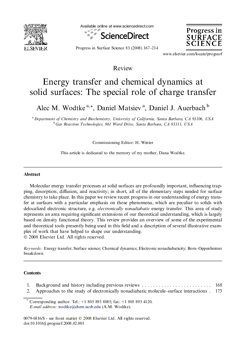 Energy transfer and chemical dynamics at solid surfaces: The special role of charge transfer