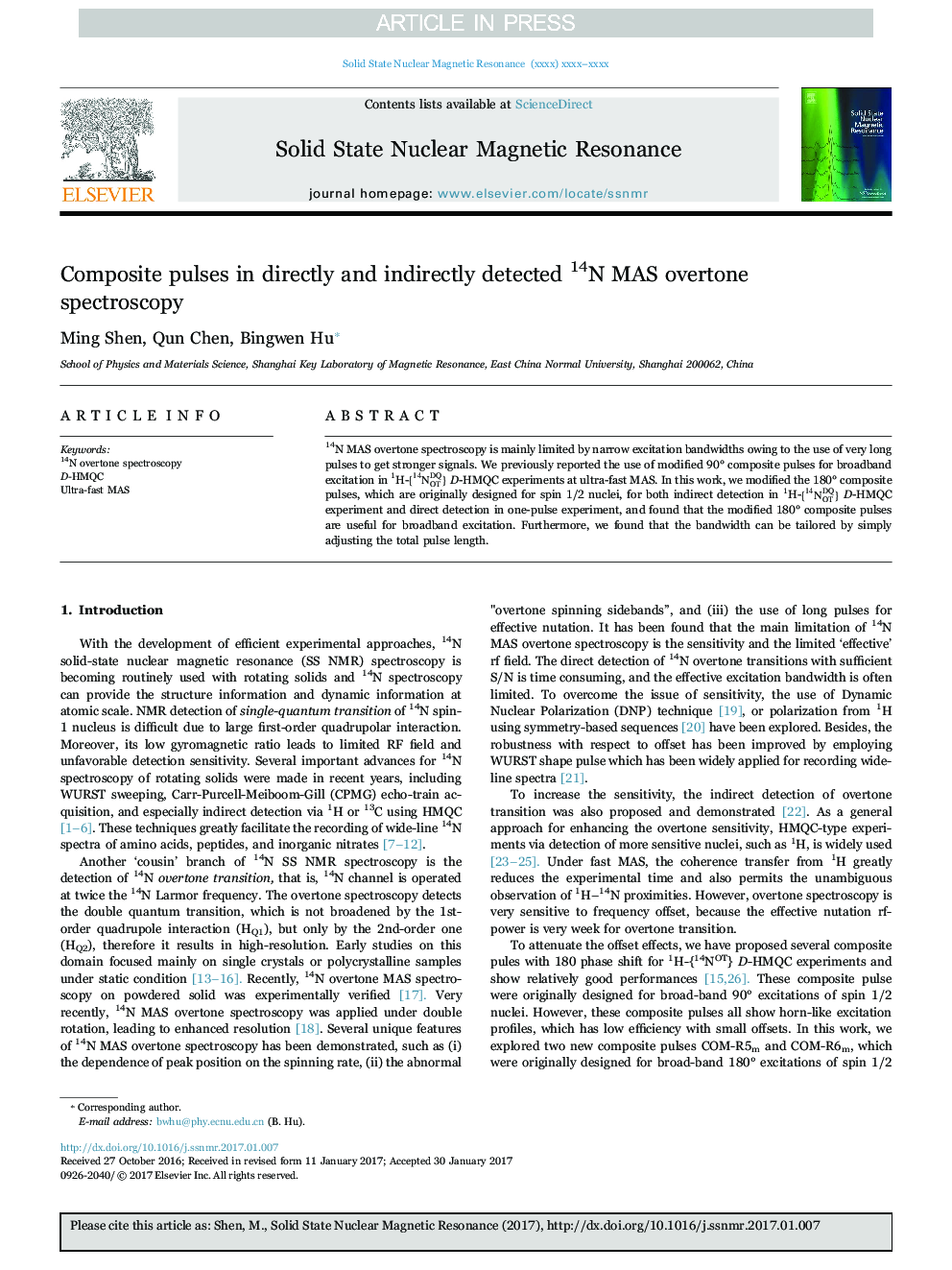 Composite pulses in directly and indirectly detected 14N MAS overtone spectroscopy