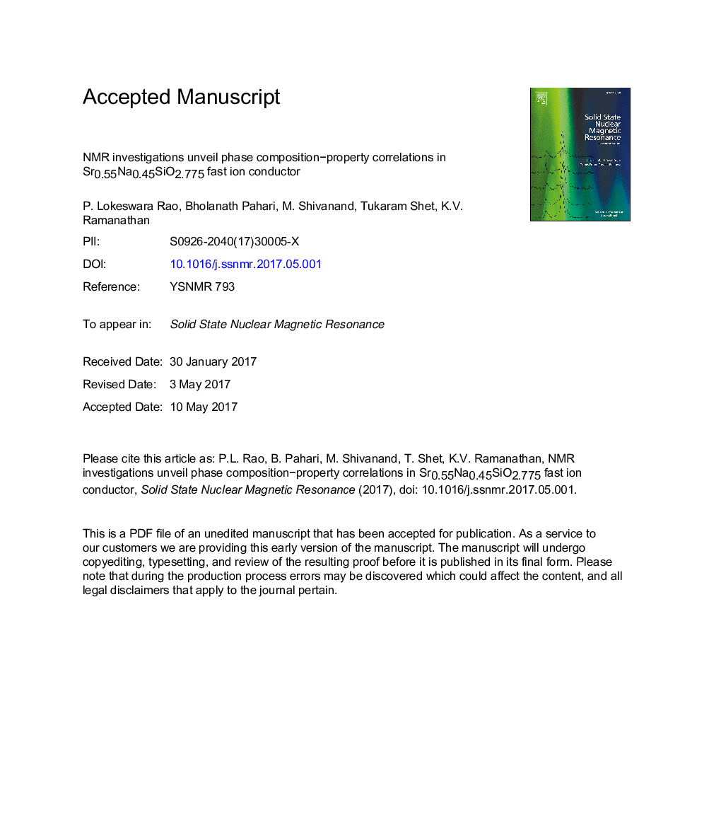 NMR investigations unveil phase composition-property correlations in Sr0.55Na0.45SiO2.775 fast ion conductor