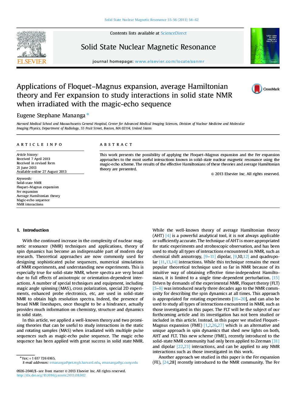 Applications of Floquet-Magnus expansion, average Hamiltonian theory and Fer expansion to study interactions in solid state NMR when irradiated with the magic-echo sequence