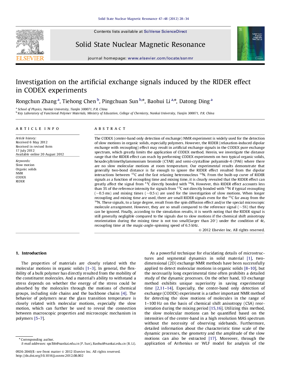 Investigation on the artificial exchange signals induced by the RIDER effect in CODEX experiments