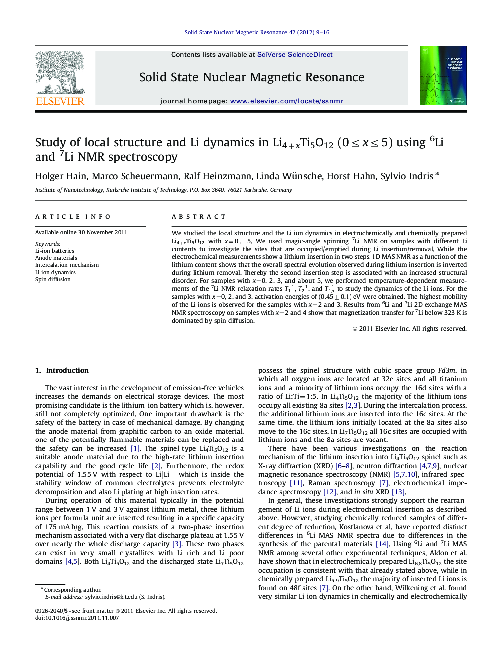 Study of local structure and Li dynamics in Li4+xTi5O12 (0â¤xâ¤5) using 6Li and 7Li NMR spectroscopy
