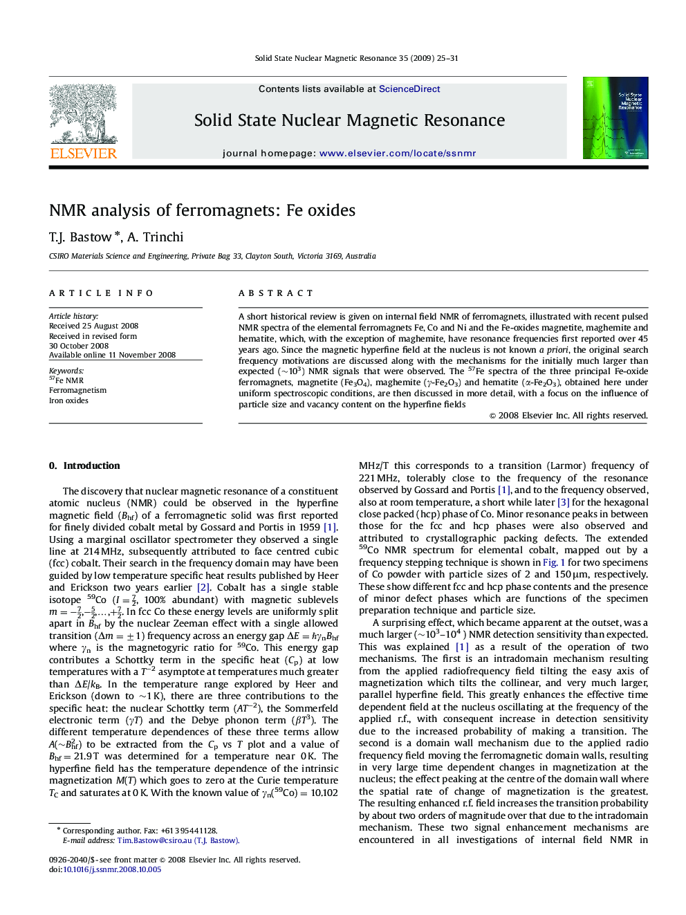 NMR analysis of ferromagnets: Fe oxides