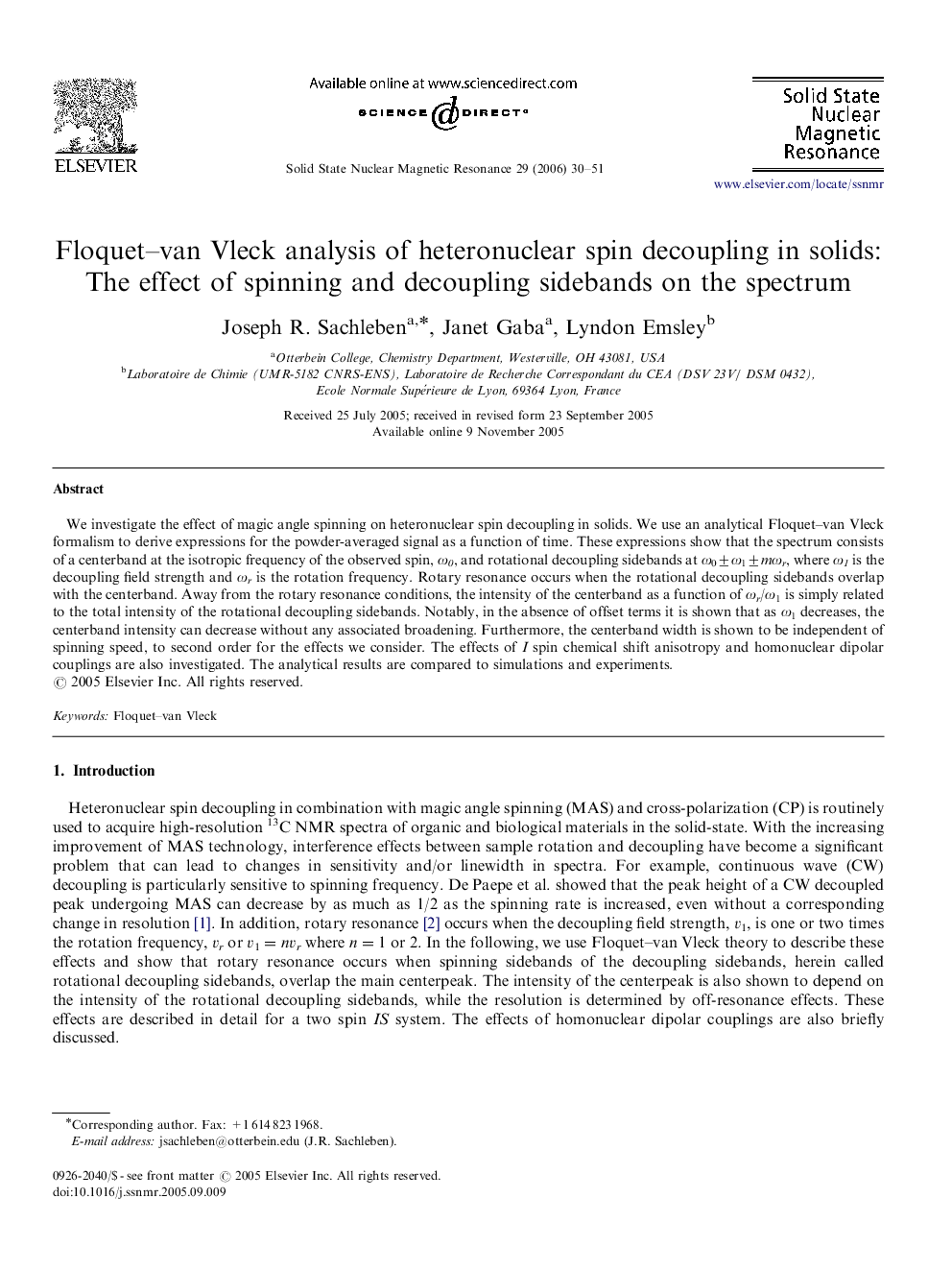 Floquet-van Vleck analysis of heteronuclear spin decoupling in solids: The effect of spinning and decoupling sidebands on the spectrum